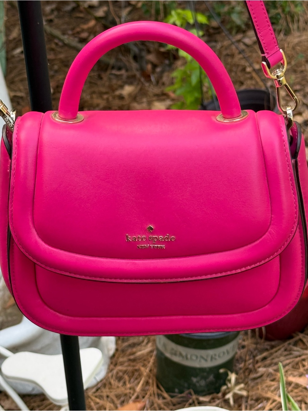 kate spade Hot Pink Leather Top-Handle Crossbody Satchel